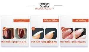 Macro detail of high-gloss press-on nails featuring red and French pink ombré designs