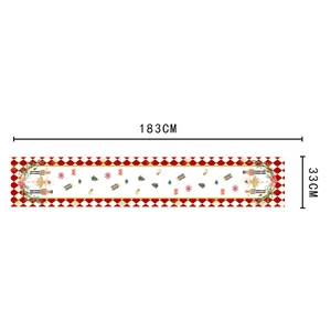 Christmas nutcracker table runner with ballet motifs and dimensions 183cm by 33cm