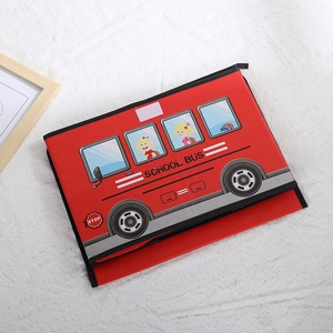 Cartoon schoolbus opvouwbare opbergdoos, non-woven stof speelgoed organizer kist kinderkamer.