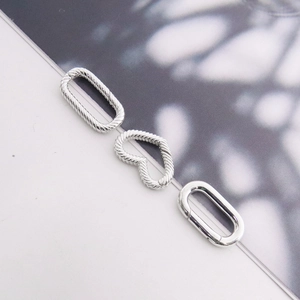 S925 sterling silver heart and geometric spring clasps for necklace and bracelet DIY
