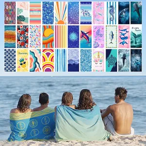 Beach Towel Microfiber Quick Dry Sand Free For Travel Swimming Yoga Printed Bohemian Mandala Tropical Absorbent