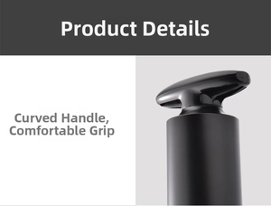 Detail view of the ergonomic curved handle design on a professional wine bottle opener