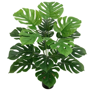 Artificial Monstera Plant Potted Faux Swiss Cheese Tropical Greenery Home Office Decoration Nordic Style Realistic PVC