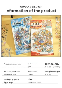 Detailed view of Mythical Orient 3D stickers with PVC landscape card and scenery specs