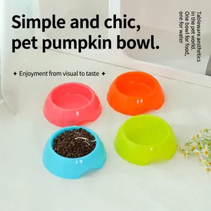 Ciotola Per Animali Forma Zucca Plastica PP Protezione Collo Antirovesciamento Per Gatti Cani Piccoli