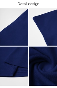 Detailed close-up showing the fine knit texture and reinforced double-needle stitching