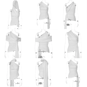 Vue détaillée de neuf façons différentes de porter ce haut blanc polyvalent et modulable