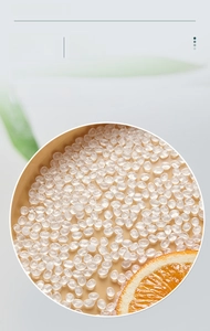 Macro view of pure transparent OPP plastic granules for premium gift bag manufacturing