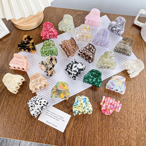 Acetate Hair Claw Clip Marble Tortoise Shell Pattern Strong Grip Korean Style Hair Accessory For Women