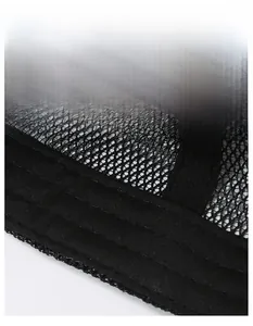 Detailed macro view of the wide moisture-wicking sweatband inside the mesh baseball cap