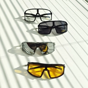 Kids oversized sporty sunglasses with UV400 protection and futuristic frames