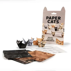 DIY Paper Cats origami craft kit with realistic textures and instruction manual