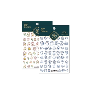 Stickers à ongles ours cartoon avec motifs tulipes et fraises styles TS723 et TS724