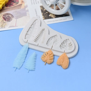 Tropical Leaf Silicone Mold Monstera Fern Palm Design For Fondant Cake Decoration Chocolate DIY Crafts Flexible