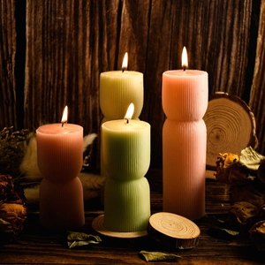 Stampo in silicone per candele fai-da-te con strisce geometriche fatte a mano