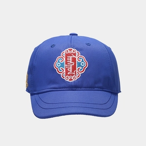 Cappellino blu navy con ricamo tradizionale e visiera curva per donne e amanti outdoor