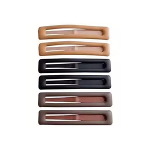 Lot de 6 barrettes à cheveux mates aux tons terre comme kaki, noir et marron pour femmes