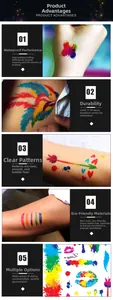 Waterproof temporary rainbow tattoos with butterfly and phoenix patterns on skin