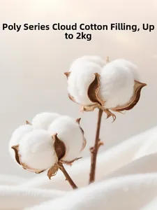 Detail of high-quality fluffy cotton filling with 2kg weight for pet bed comfort
