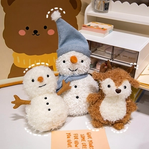 Christmas Plush Toy Snowman Reindeer Tree Doll Soft Stuffed Festive Home Party Decoration Gift Kids Adult