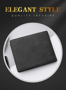 Close-up of minimalist black leather wallet featuring fine texture and reinforced stitching