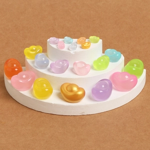 Luminous 3D resin gold ingots in various colors for creative DIY crafts and car decor