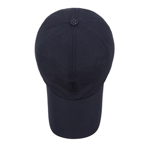 Breathable black quick-dry baseball cap with embroidered letter C for outdoor sports