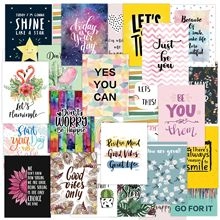Detail of 10-piece boho thank you card set with envelopes and motivational English quotes