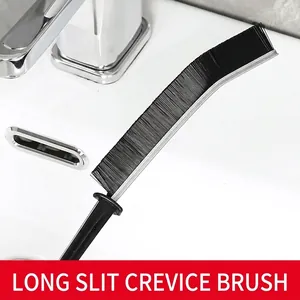 Multipurpose long gap cleaning brush with stiff nylon bristles for bathroom and kitchen tiles