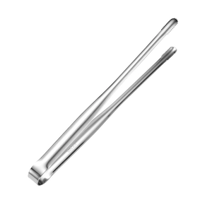 Thickened 304 stainless steel food tongs with serrated tips for grilling and serving