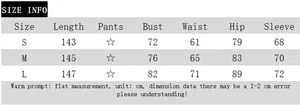 Detailed size chart for the high slit tube top dress showing length and bust measurements