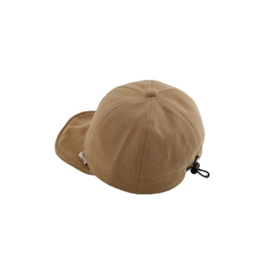Maillard style baby baseball cap with bear embroidery and adjustable elastic strap