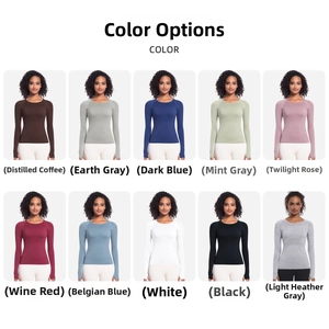 Dettaglio maglia yoga senza cuciture in 10 colori con polsini con foro per il pollice