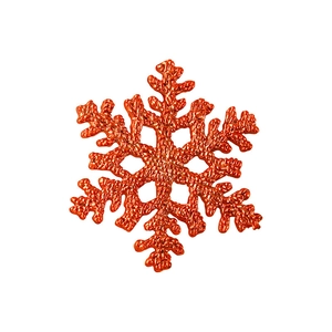 Funkelnde orangefarbene Schneeflocke für Weihnachtsbaum 2025 und DIY-Feiertagsdeko