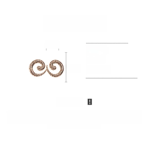Detailed macro view of leopard print spiral earrings measuring 6.1cm with steel needle