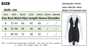 Tableau des tailles pour robe en maille moulante pour femme avec mesures de buste