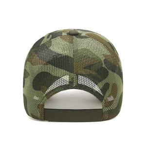 Dschungel Camouflage Mesh Baseballkappe mit verlängertem Schirm und verstellbarem Riemen