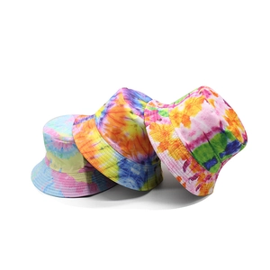 Reversible Tie Dye Bucket Hat Cotton Polyester 3D Printed Sun Protection Breathable Hip Hop Streetwear Unisex Outdoor