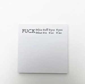 Funny sticky notes featuring creative typographic design for unique office gifts