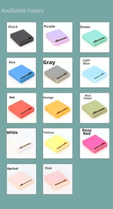 Selection of 14 colorful protective sleeves for floating jewelry display box packaging