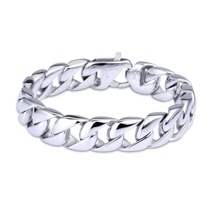 Bracelet Gourmette Homme En Acier Inoxydable 316L Chaîne Épaisse Style Rétro Streetwear