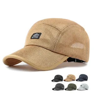 Breathable mesh baseball cap for sun protection available in six assorted neutral colors