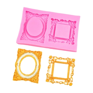 European vintage frame silicone mold for cake fondant and DIY clay crafts