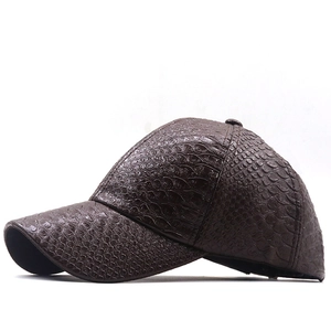 Casquette De Baseball Similicuir PU Texture Crocodile Serpent Gaufrée Mode Chapeau Soleil Réglable Décontracté Homme Femme