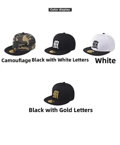 Classic snapback caps with gothic letter B embroidery in four multi-color styles