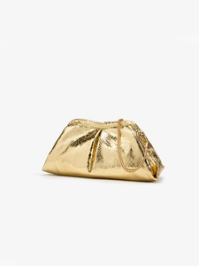 Cloud Pouch Bag Snake Skin Pattern Metallic PU Leather Chain Shoulder Bag Evening Clutch Retro Fashion For Women