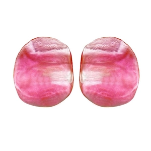 Pink oval silicone adhesive bra inserts for breathable comfort and invisible support