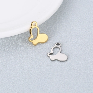 Pendentifs papillon en acier inoxydable doré et argenté pour la création de bijoux