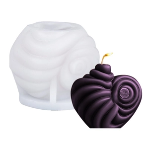 Moule en silicone en spirale pour bougies parfumées DIY et savons artisanaux