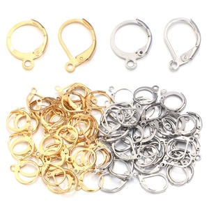 Leverback Earring Hooks Stainless Steel Findings For Jewelry Making DIY Craft Earring Clasps Components